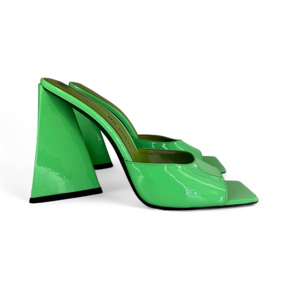 ATTICO Green  Patent Leather Devon Mules IT40 - Picture 7 of 10